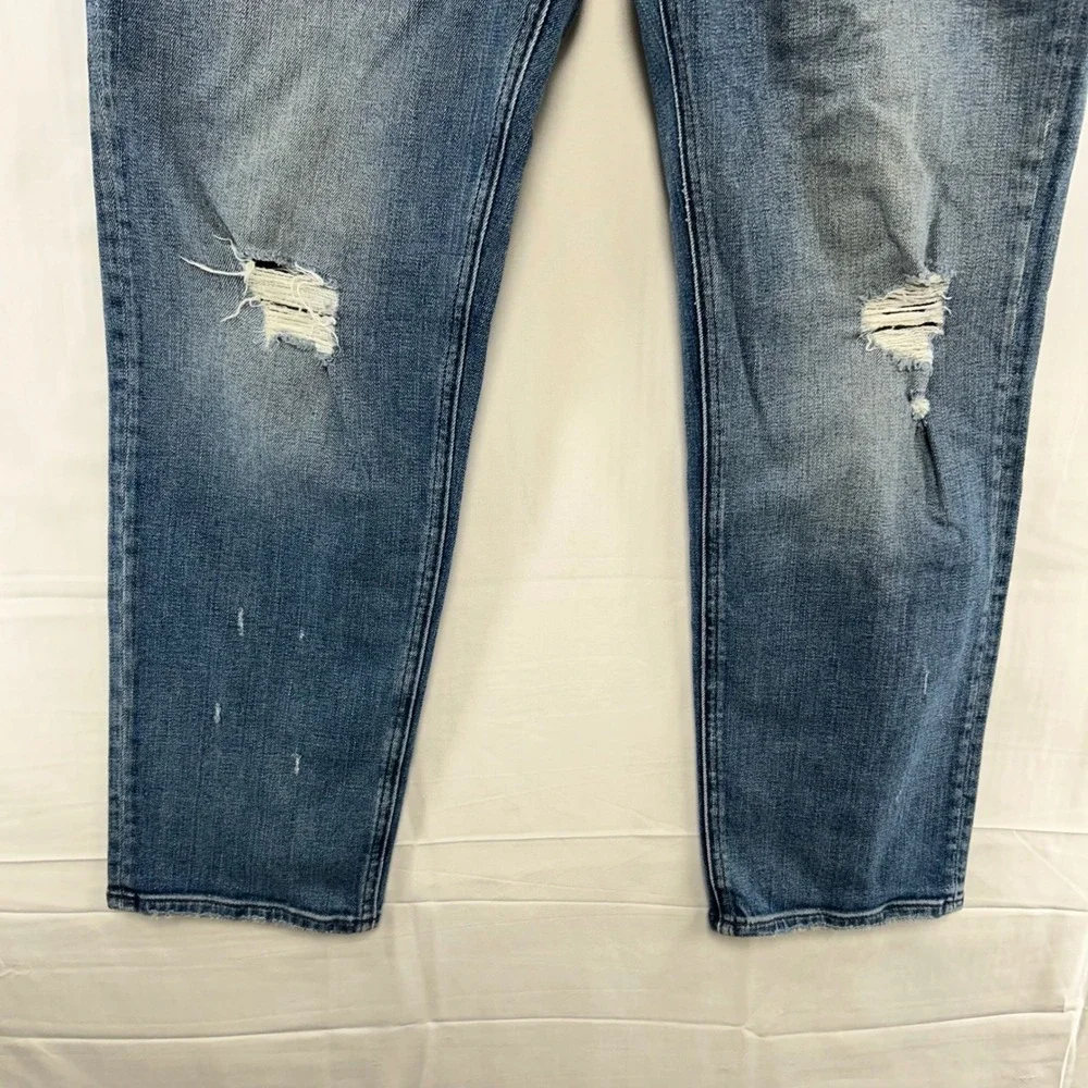 Rag & Bone Dre Slim Boyfriend Jeans Womens 30 Blue Distressed Low Rise